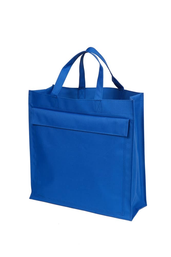 Mulepose blå med logo