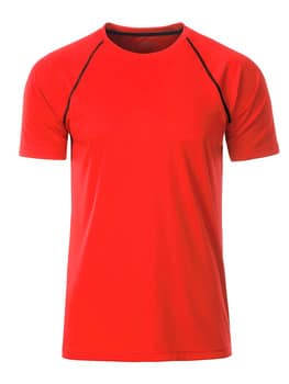 rød løbe t-shirt