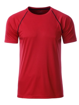 Løbe T-shirt med logo rød